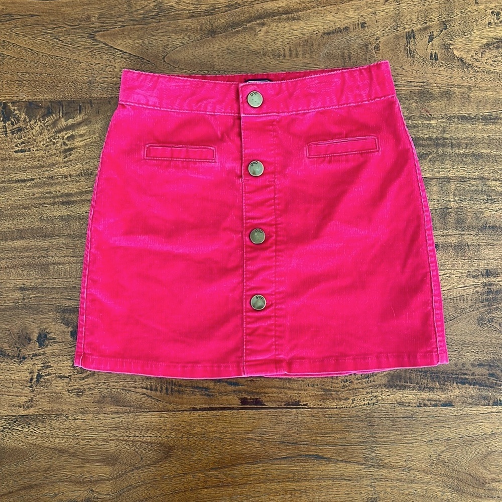 Fuchsia Corduroy Skirt